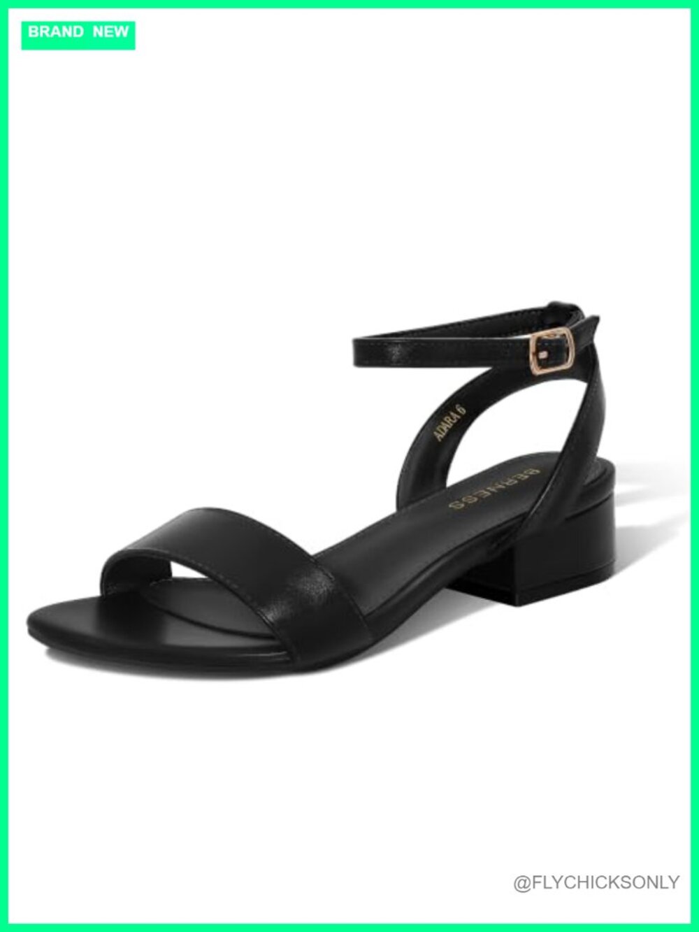 Women's Chunky Block Heel Low Open Toe Ankle Strap Dress Sandals